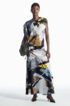 Best COS PRINTED ASYMMETRIC BLOUSE MULTICOLORED