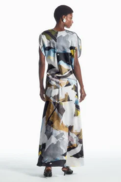 Best COS PRINTED ASYMMETRIC BLOUSE MULTICOLORED