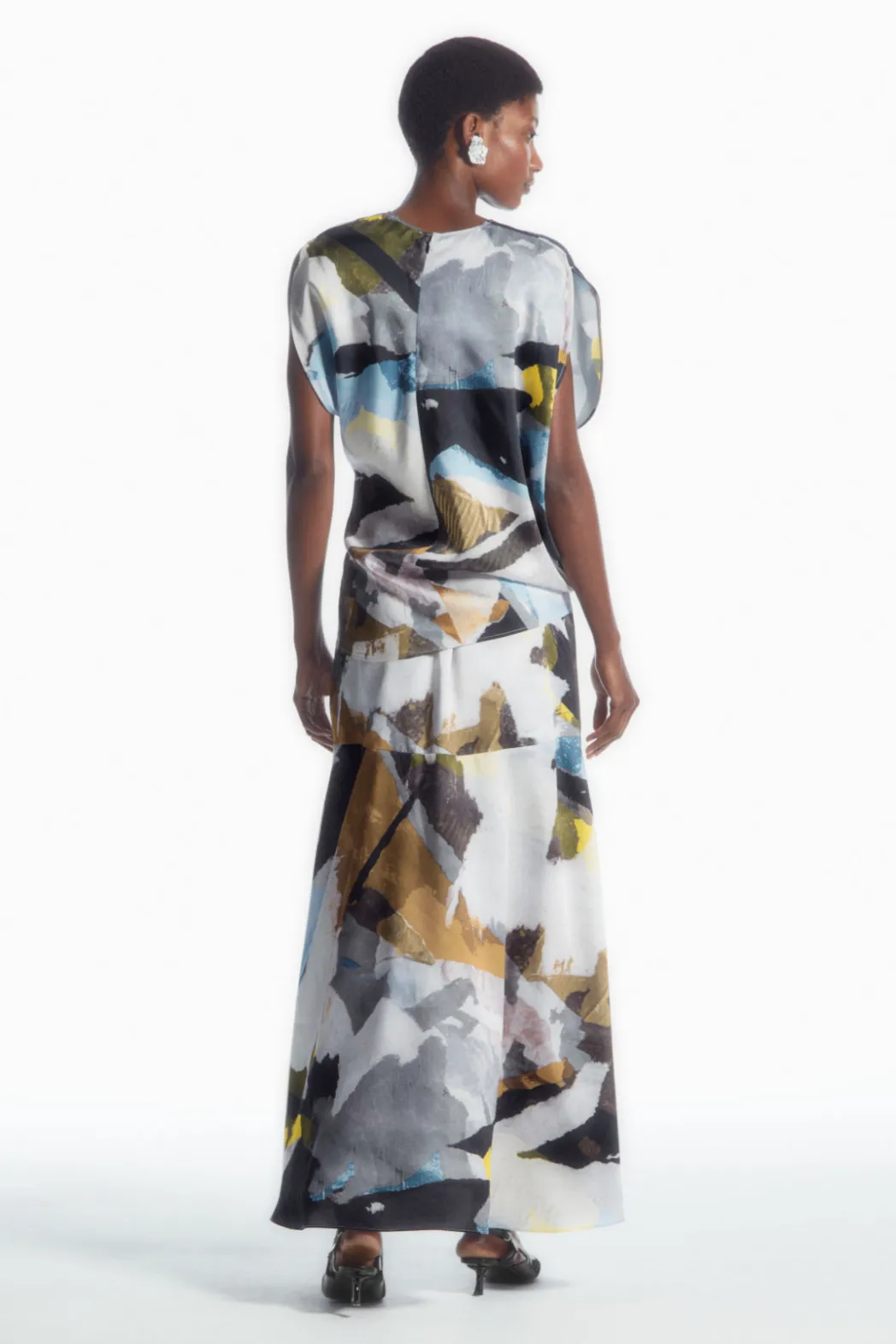 Best COS PRINTED ASYMMETRIC BLOUSE MULTICOLORED