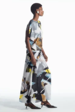 Best COS PRINTED ASYMMETRIC BLOUSE MULTICOLORED