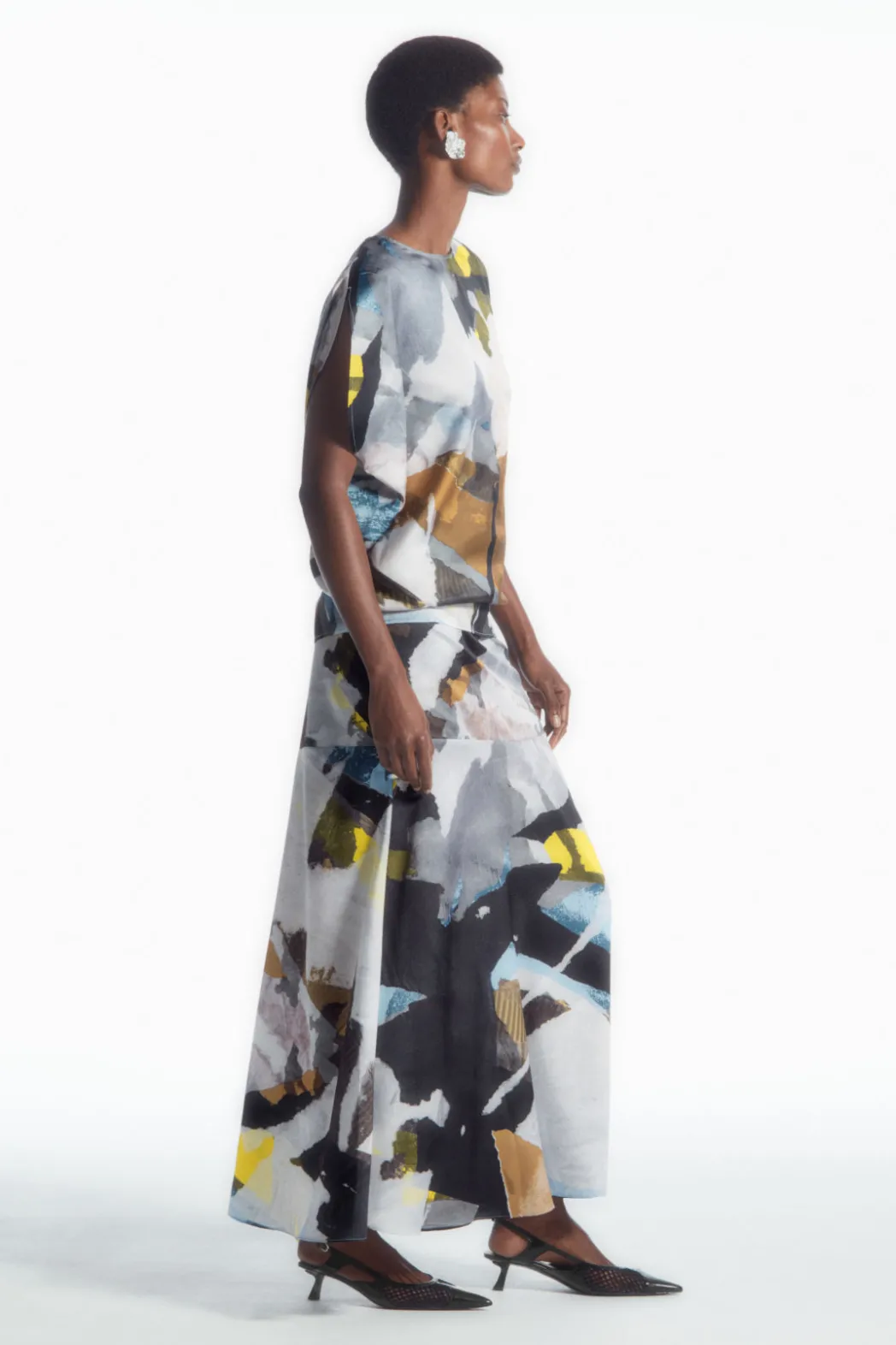 Best COS PRINTED ASYMMETRIC BLOUSE MULTICOLORED
