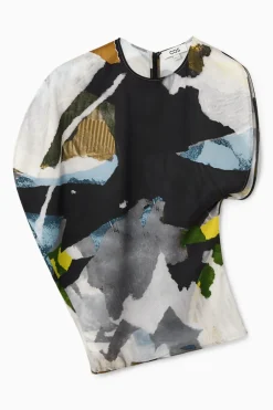 Best COS PRINTED ASYMMETRIC BLOUSE MULTICOLORED