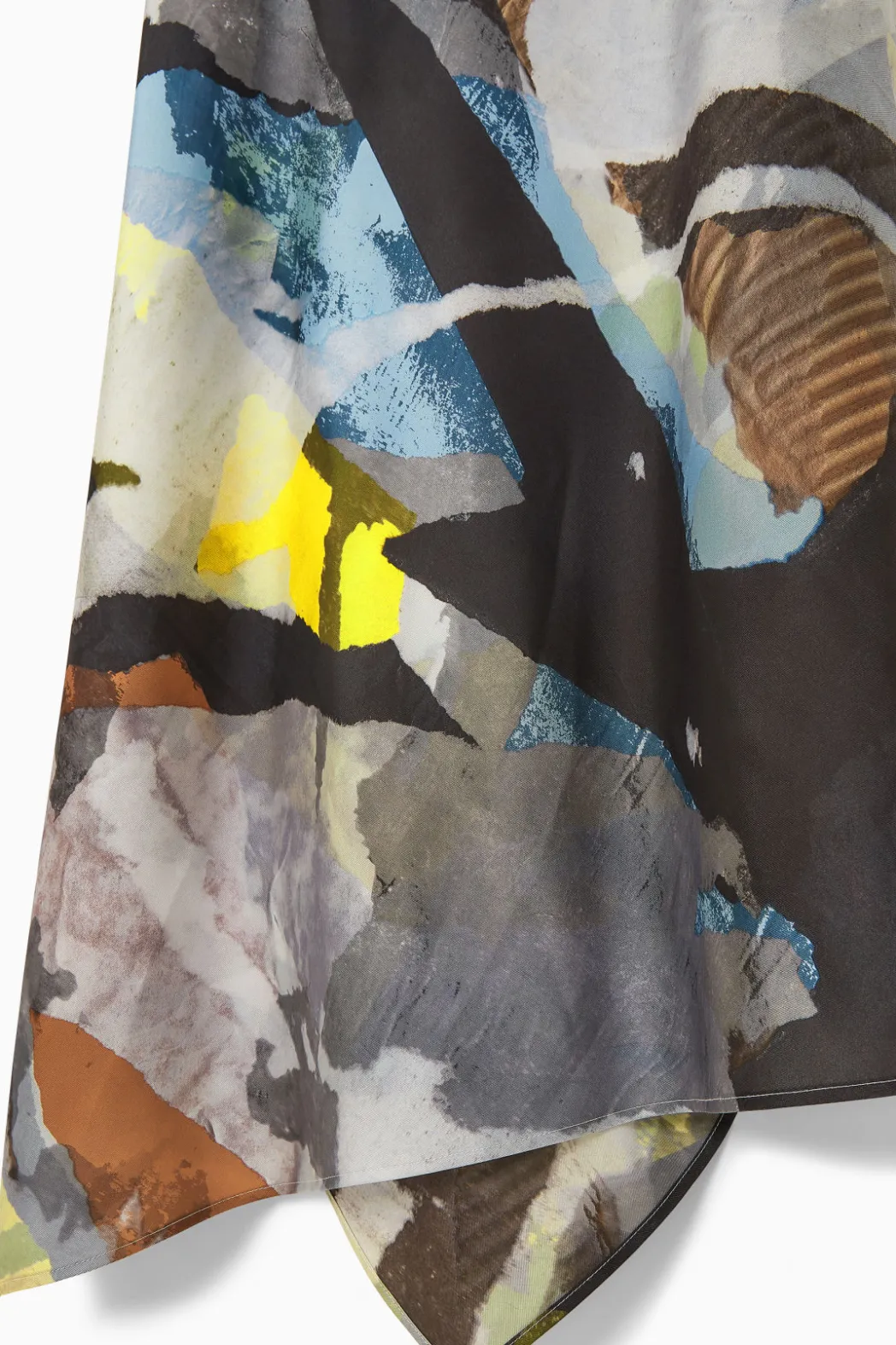 Discount COS PRINTED ASYMMETRIC MIDI DRESS LIGHT BLUE