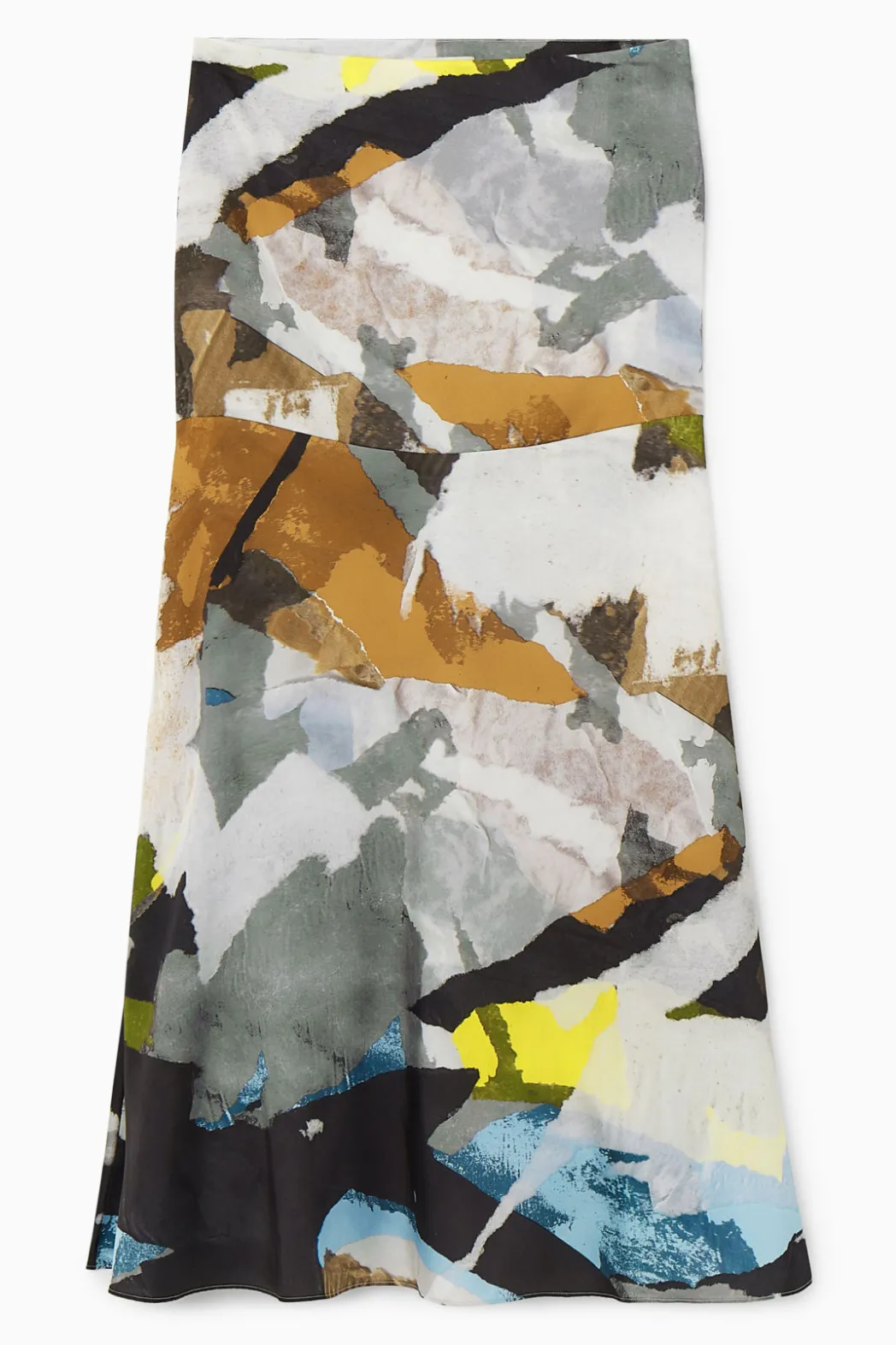 Discount COS PRINTED FLARED MAXI SKIRT MULTICOLORED