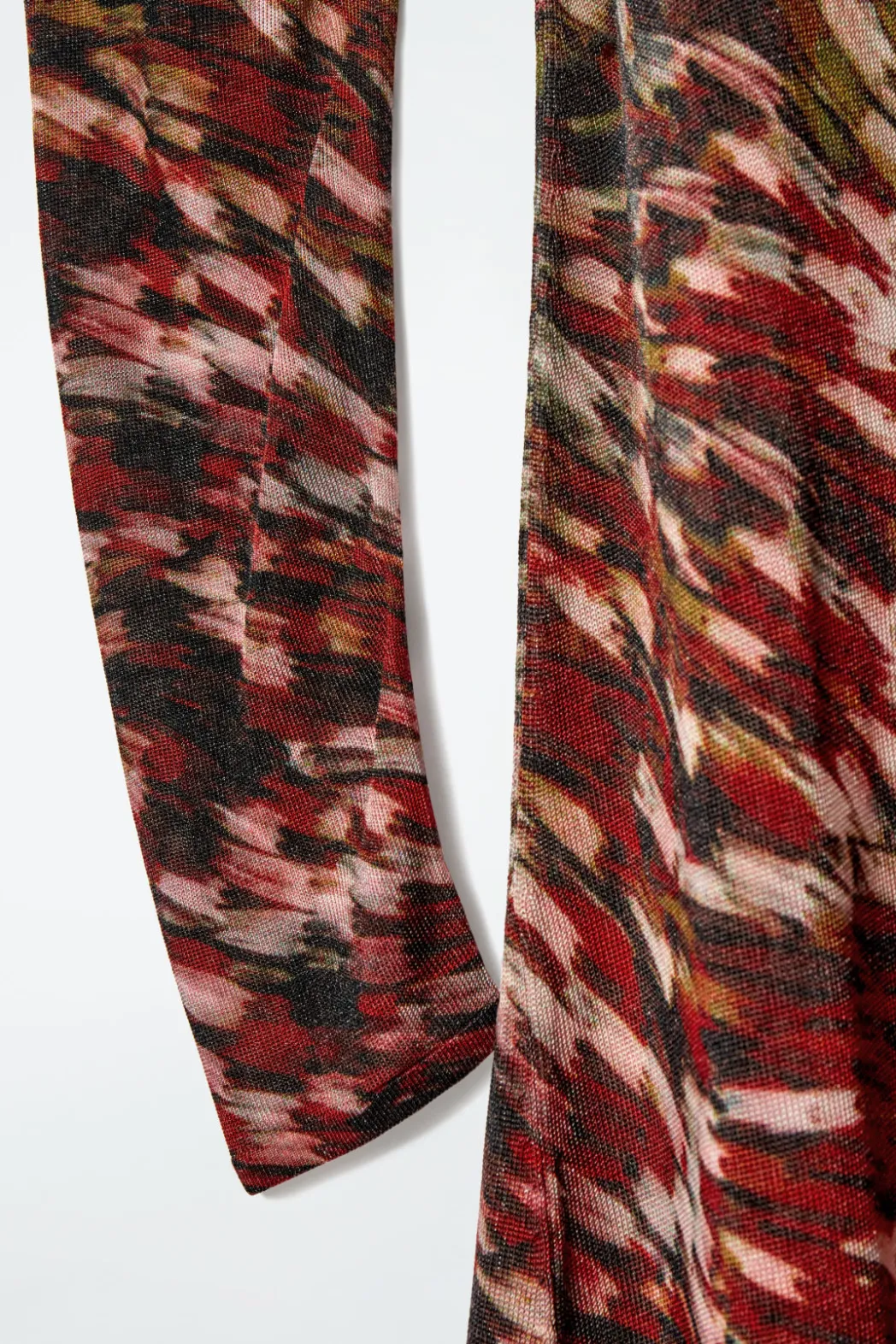 Hot COS PRINTED SEMI-SHEER KNITTED MAXI DRESS MULTICOLORED