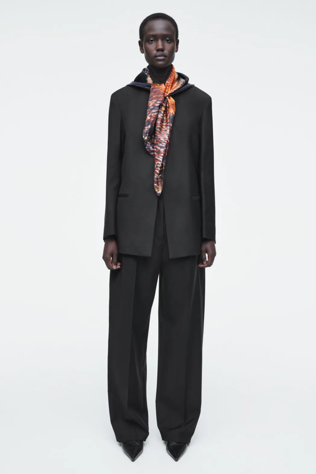 Outlet COS PRINTED SILK SCARF MULTICOLORED