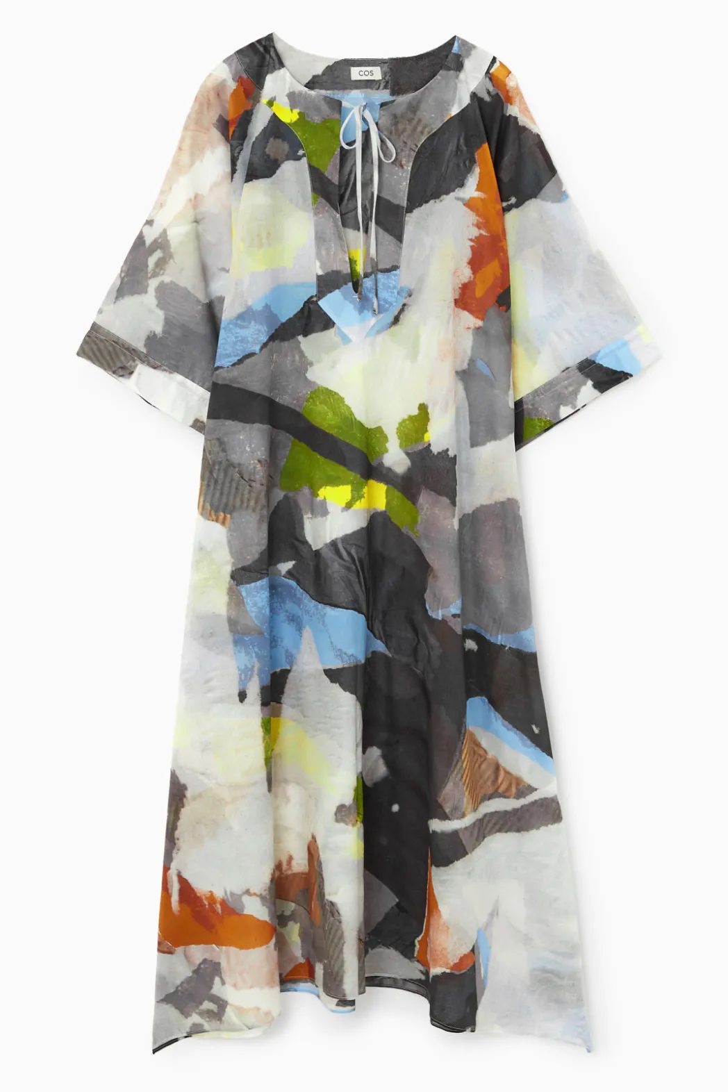 Best COS PRINTED TIE-DETAIL KAFTAN MULTICOLORED