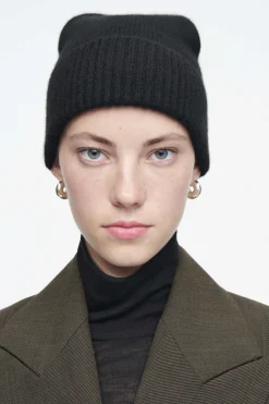 COS PURE CASHMERE BEANIE BLACK