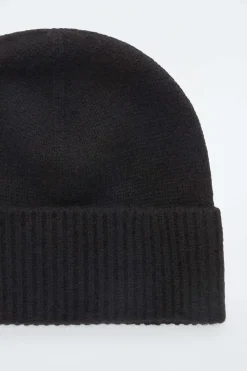 COS PURE CASHMERE BEANIE BLACK