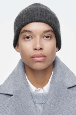 Online COS PURE CASHMERE BEANIE CHARCOAL