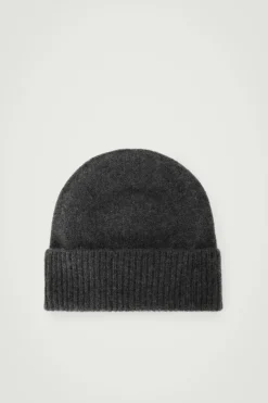 Online COS PURE CASHMERE BEANIE CHARCOAL
