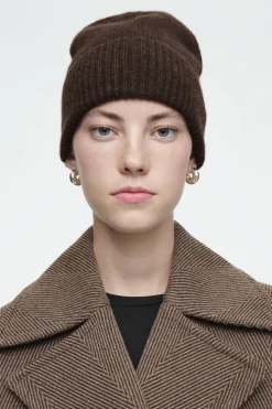 Hot COS PURE CASHMERE BEANIE DARK BROWN