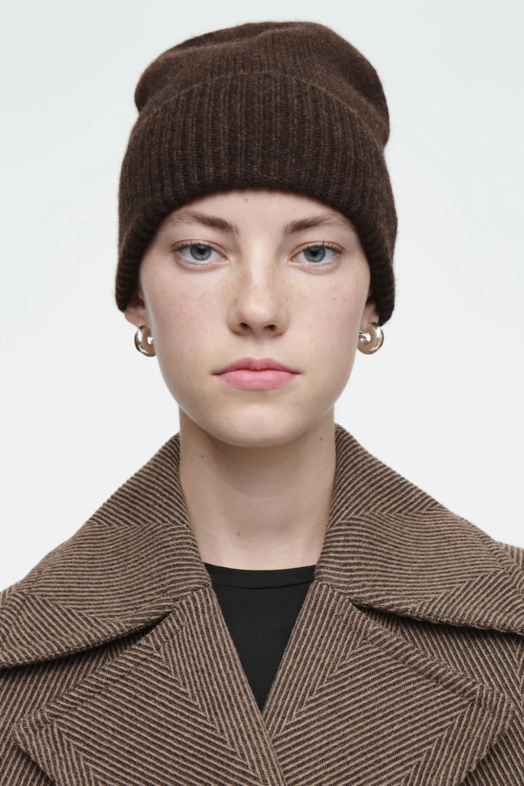 Hot COS PURE CASHMERE BEANIE DARK BROWN