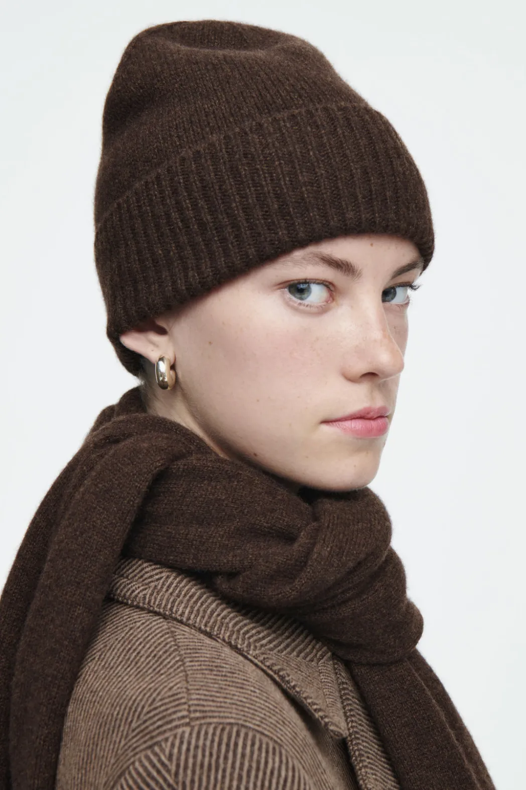 Hot COS PURE CASHMERE BEANIE DARK BROWN
