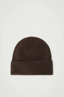 Hot COS PURE CASHMERE BEANIE DARK BROWN