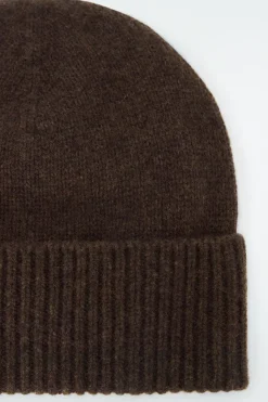 Hot COS PURE CASHMERE BEANIE DARK BROWN