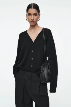New COS PURE CASHMERE CARDIGAN BLACK