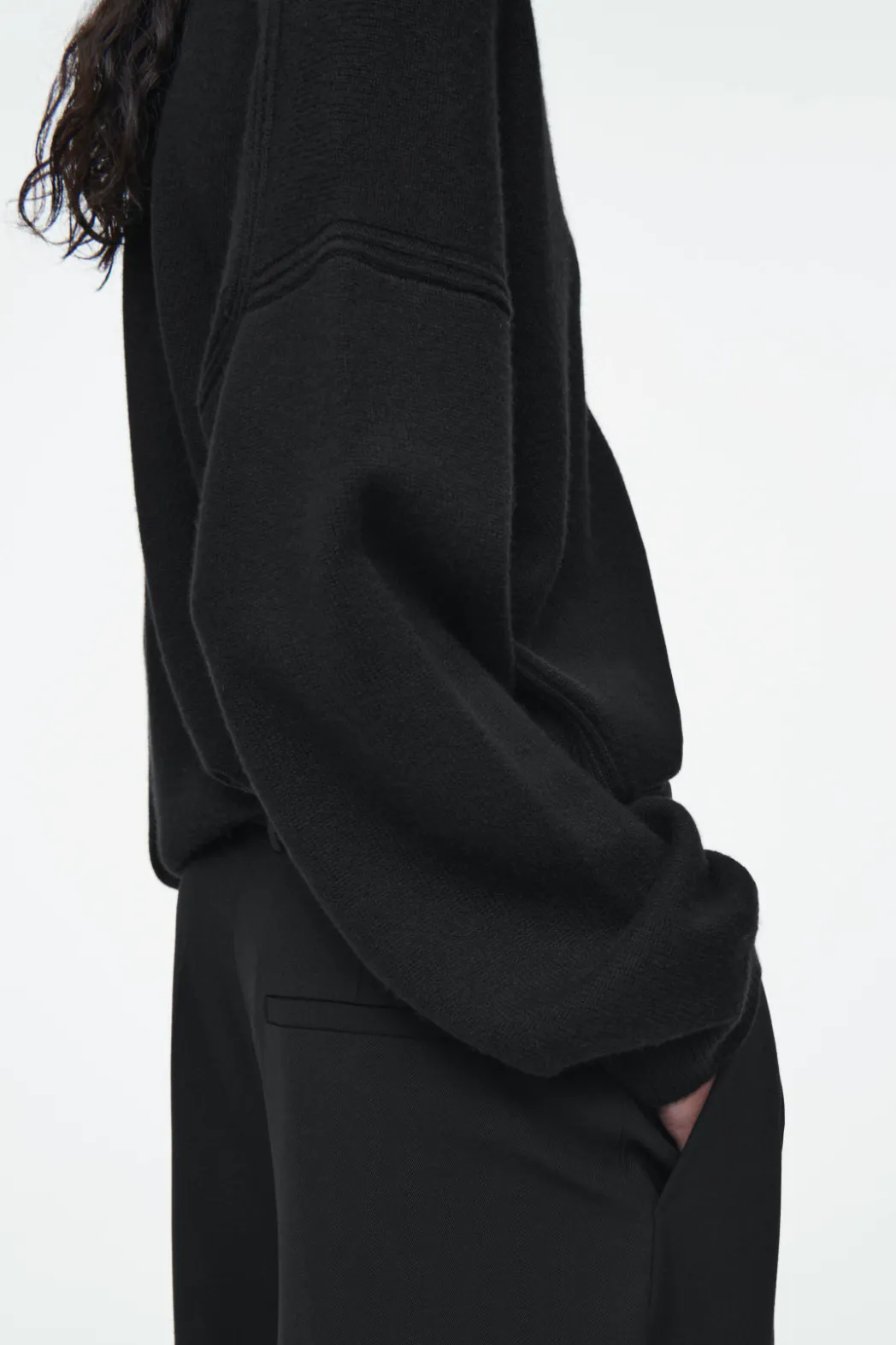 New COS PURE CASHMERE CARDIGAN BLACK