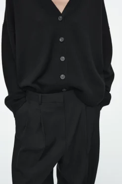 New COS PURE CASHMERE CARDIGAN BLACK