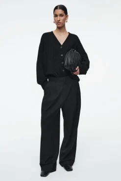 New COS PURE CASHMERE CARDIGAN BLACK