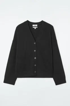 New COS PURE CASHMERE CARDIGAN BLACK