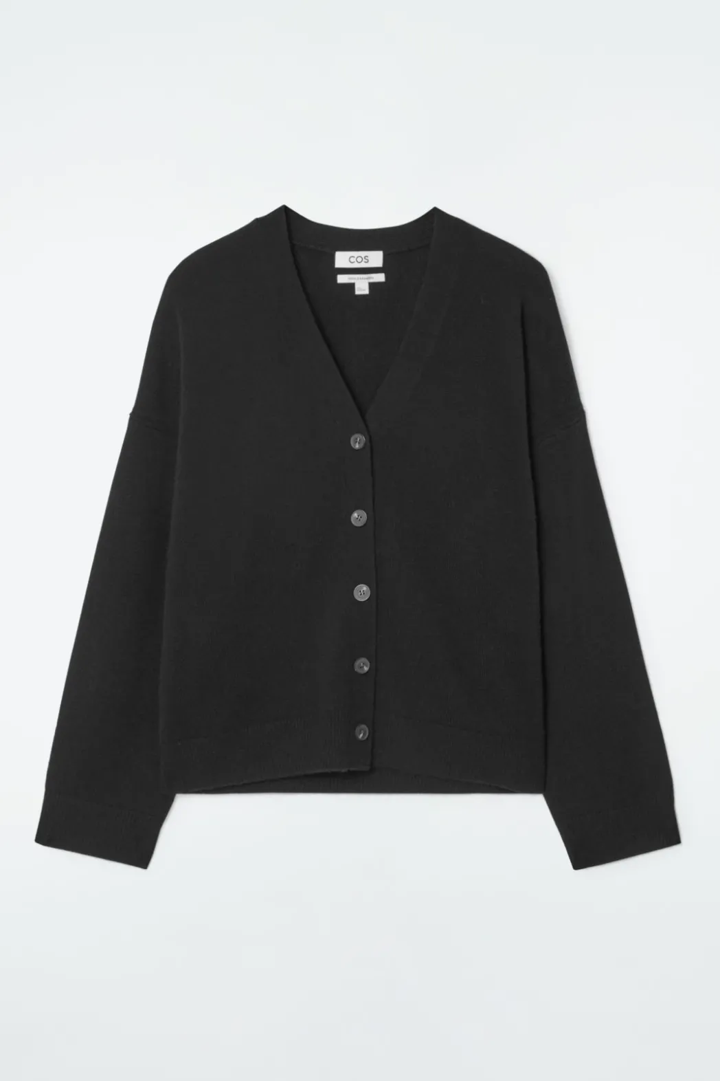 New COS PURE CASHMERE CARDIGAN BLACK
