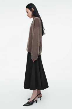 Outlet COS PURE CASHMERE CARDIGAN BROWN