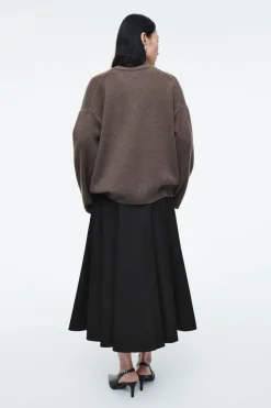 Outlet COS PURE CASHMERE CARDIGAN BROWN