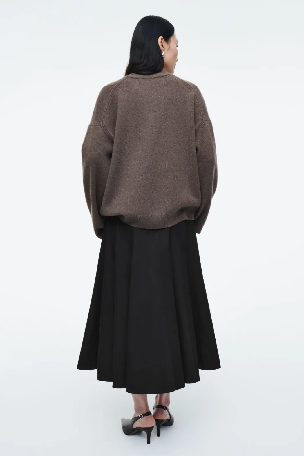 Outlet COS PURE CASHMERE CARDIGAN BROWN