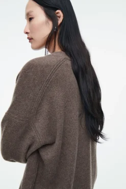 Outlet COS PURE CASHMERE CARDIGAN BROWN
