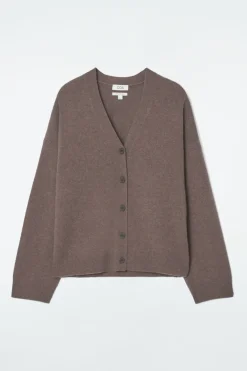 Outlet COS PURE CASHMERE CARDIGAN BROWN
