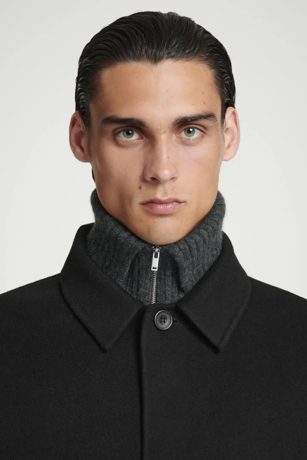 Discount COS PURE CASHMERE COLLAR CHARCOAL