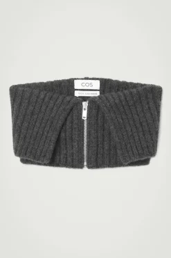 Discount COS PURE CASHMERE COLLAR CHARCOAL