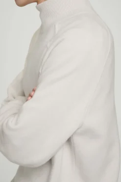 Outlet COS PURE CASHMERE FUNNEL-NECK SWEATER IVORY