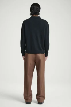 New COS PURE CASHMERE POLO SHIRT NAVY