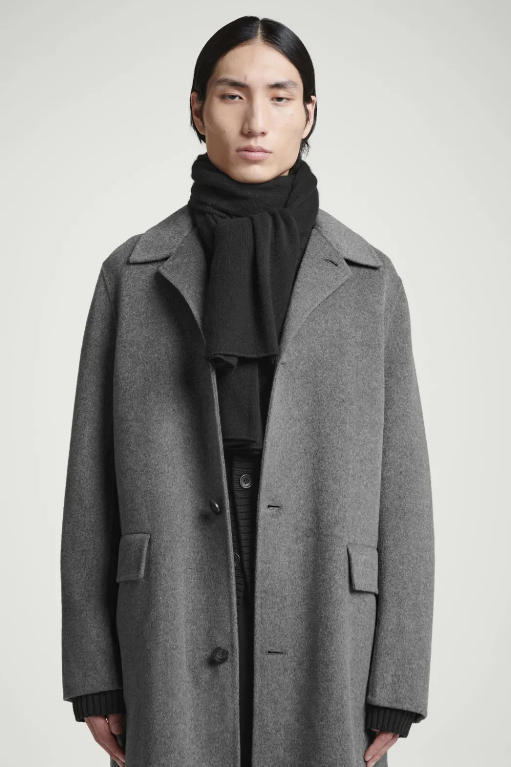 Sale COS PURE CASHMERE SCARF BLACK