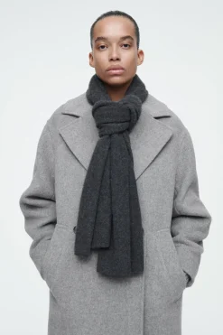 New COS PURE CASHMERE SCARF DARK GRAY