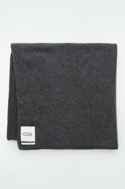 New COS PURE CASHMERE SCARF DARK GRAY