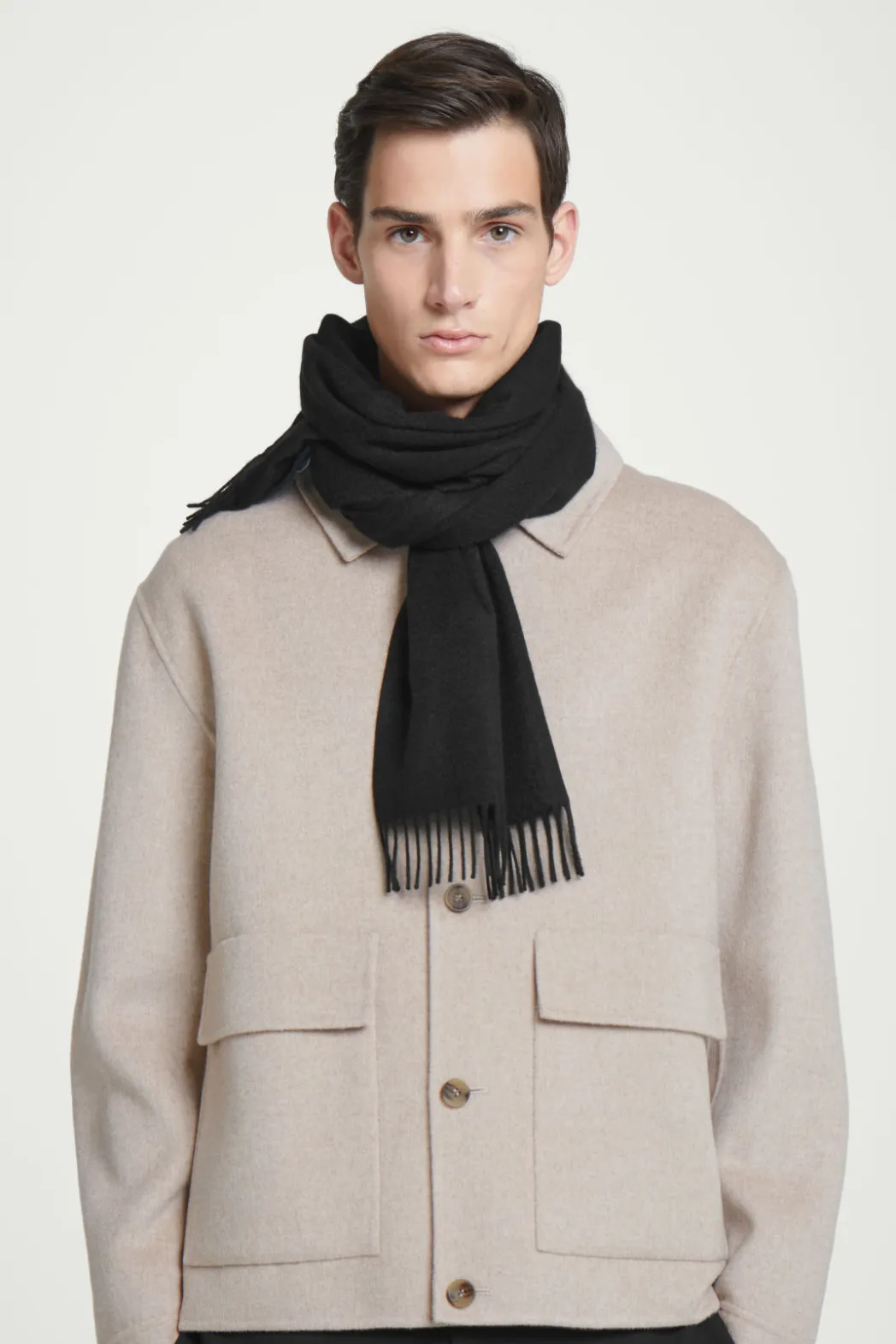 Discount COS PURE CASHMERE SCARF BLACK