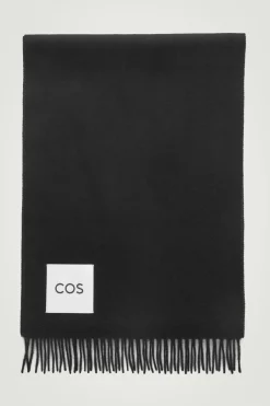 Discount COS PURE CASHMERE SCARF BLACK