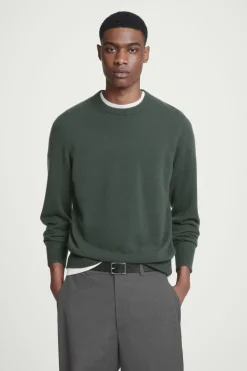 New COS PURE CASHMERE SWEATER DARK GREEN