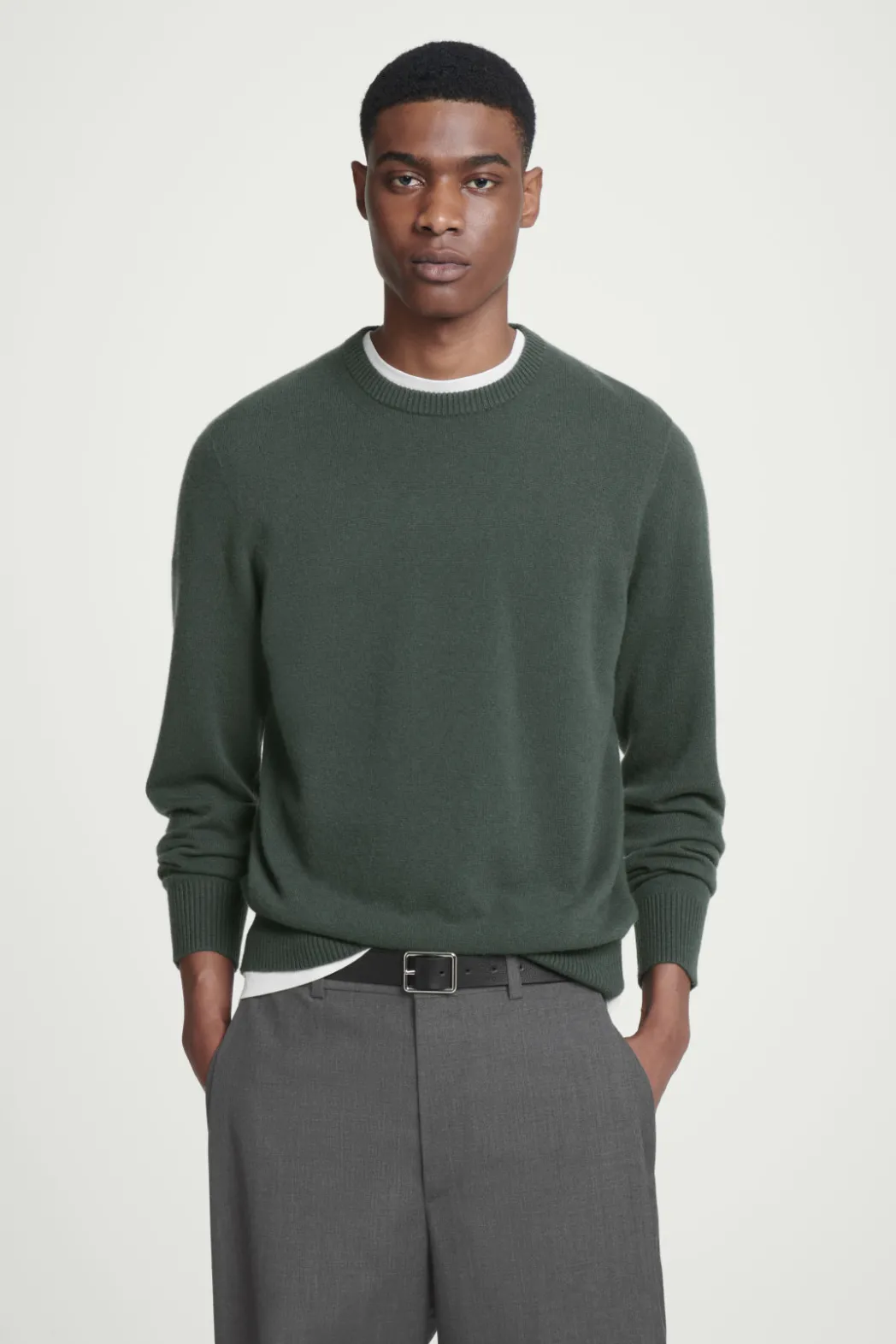 New COS PURE CASHMERE SWEATER DARK GREEN