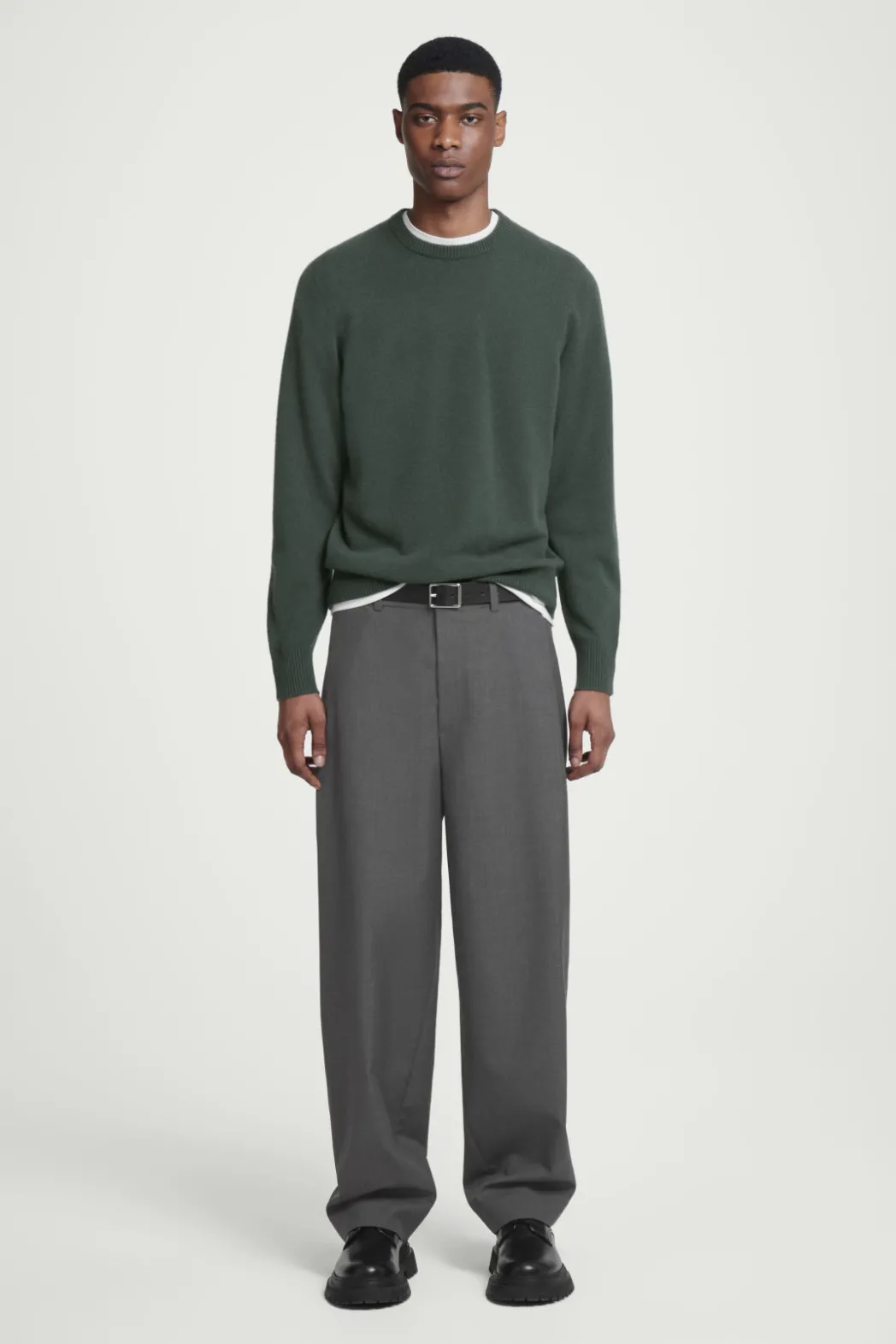 New COS PURE CASHMERE SWEATER DARK GREEN