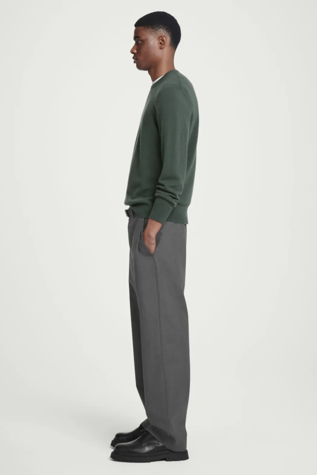 New COS PURE CASHMERE SWEATER DARK GREEN