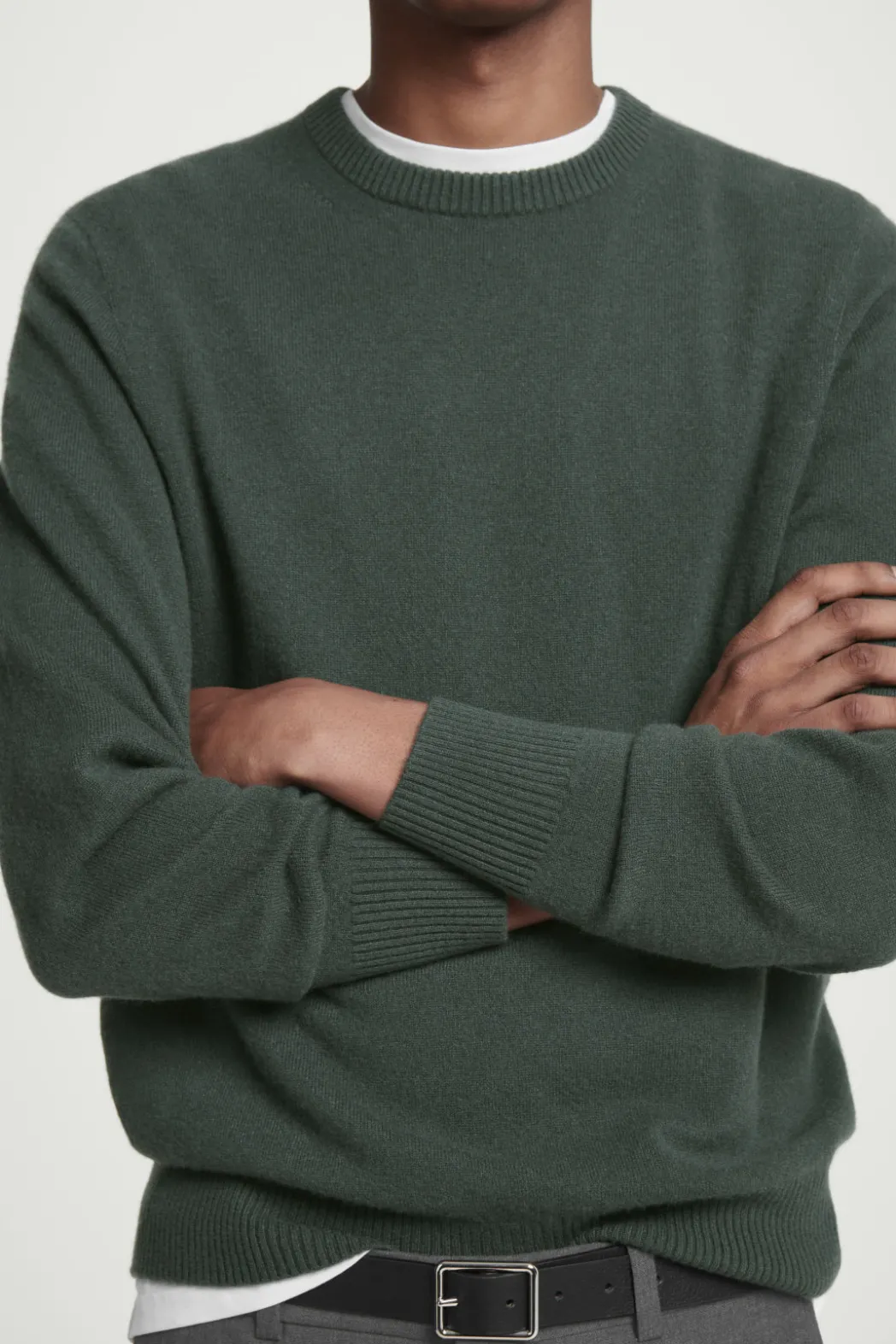 New COS PURE CASHMERE SWEATER DARK GREEN