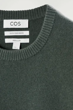 New COS PURE CASHMERE SWEATER DARK GREEN
