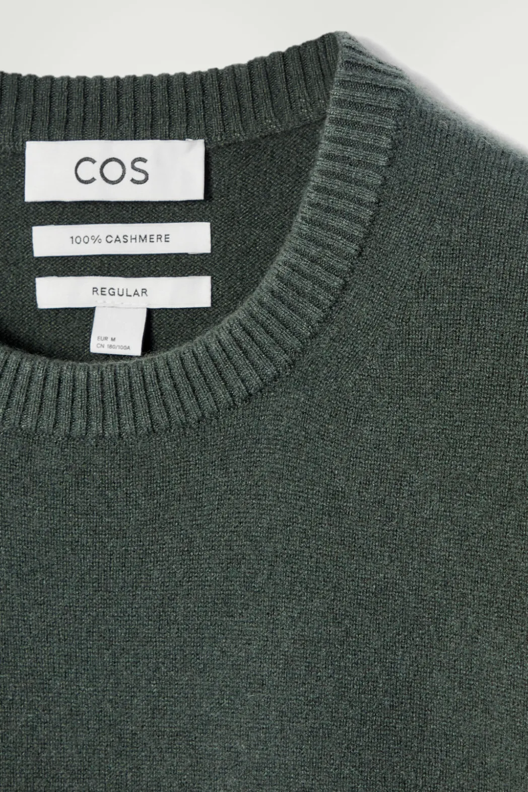 New COS PURE CASHMERE SWEATER DARK GREEN