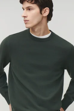 New COS PURE CASHMERE SWEATER DARK GREEN
