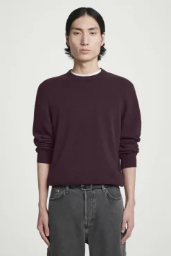 Outlet COS PURE CASHMERE SWEATER BURGUNDY