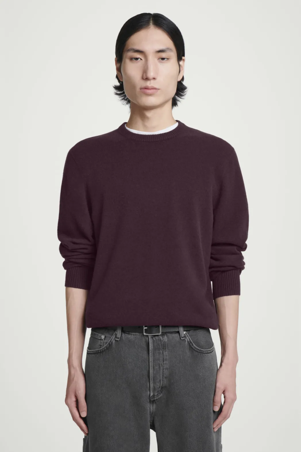 Outlet COS PURE CASHMERE SWEATER BURGUNDY